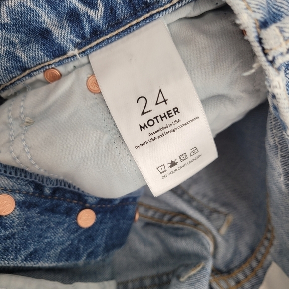 Mother Trickster Fray hem long high rise jean shorts size 25 - Picture 7 of 13